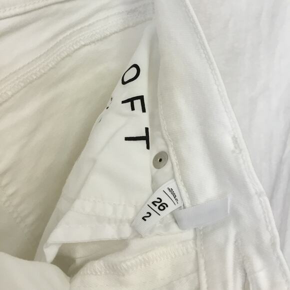 LOFT White Skinny Crop Jeans with Stretch - Picture 5 of 8